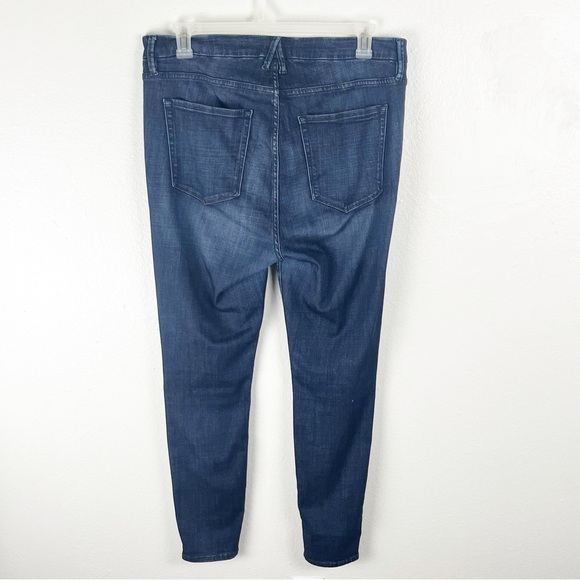 GOOD AMERICAN Good Legs Blue Five Pockets Whiskering High Rise Jeans, Size 16 - Picture 2 of 12
